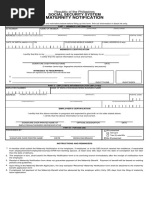 Screenshot of an official SSS maternity notification form document thumbnail, the kind of paperwork nobody wants to fill out mid-binge